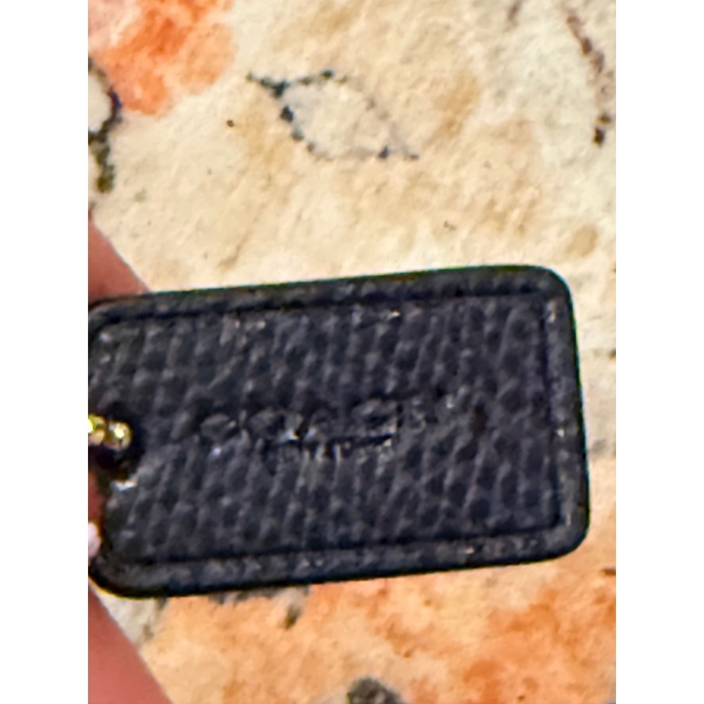 Coach Navy Blue Crossgrain Leather Wristlet Clutch Gold Hardware EUC - Picture 6 of 6